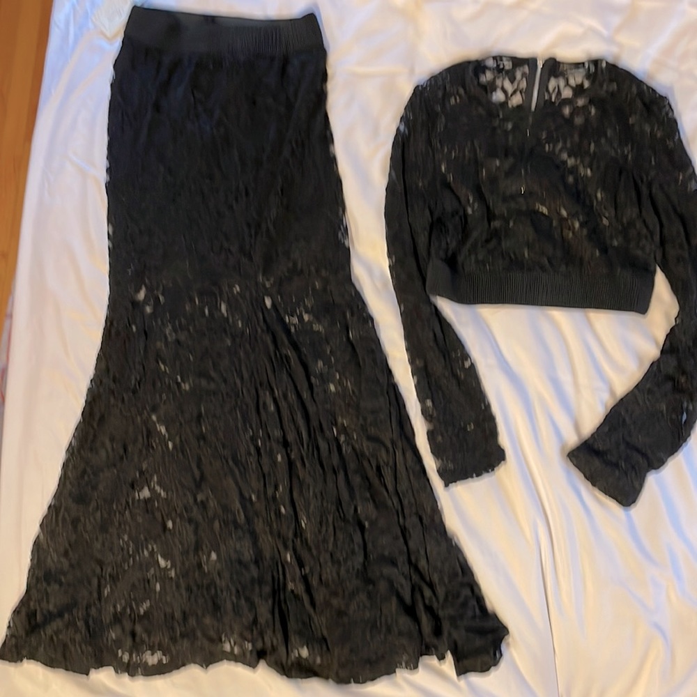Lace skirt with matching top